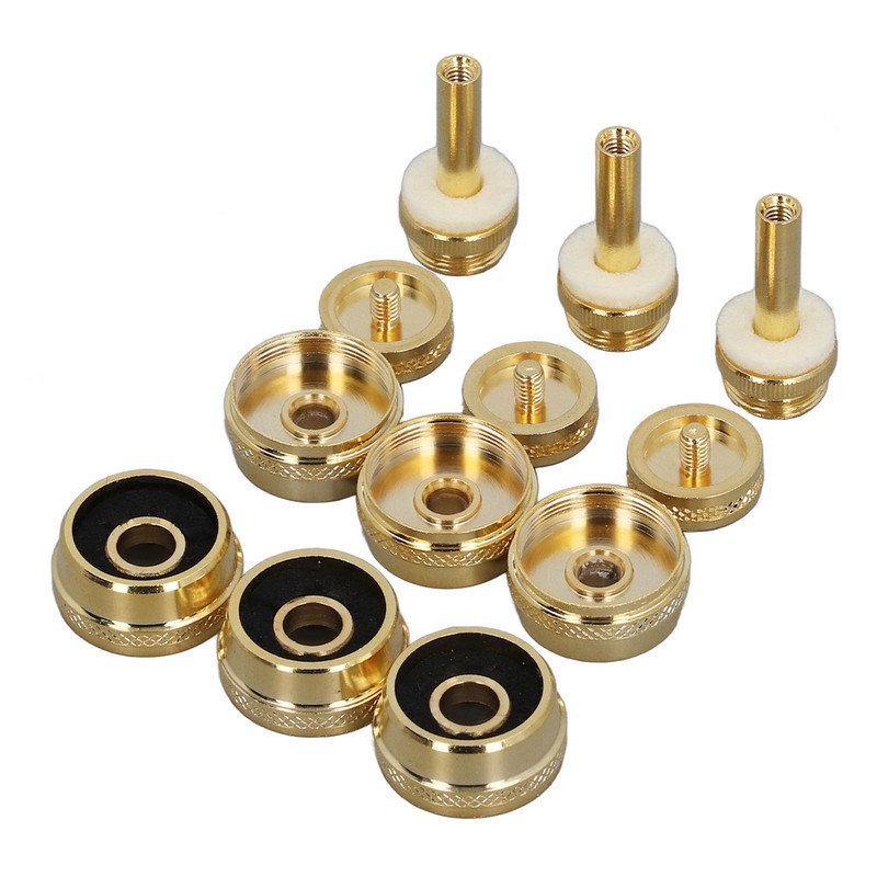 12 Pcs Set Trumpet Valve Finger Button Cap and Rod