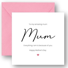 Felbridge Studio - Mothers Day Card - Gifts for Mum - Funny - Mothers Day Cards - From Daughter Son Both of Us Kids Wife Husband - Step Mum Mom Mam - 14cm