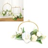 Floral Hoop Metal Ring Wreath Artificial Wall Hanging Wreath for