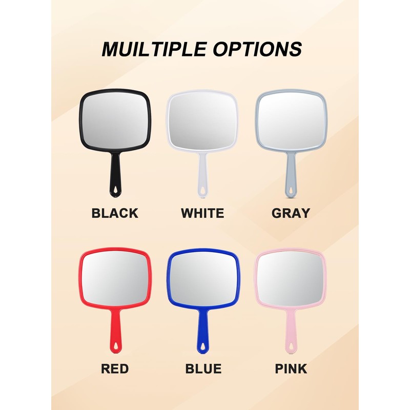 Gladmart Hand Mirror Salon Barber Hairdressing Handheld Mirror with Handle