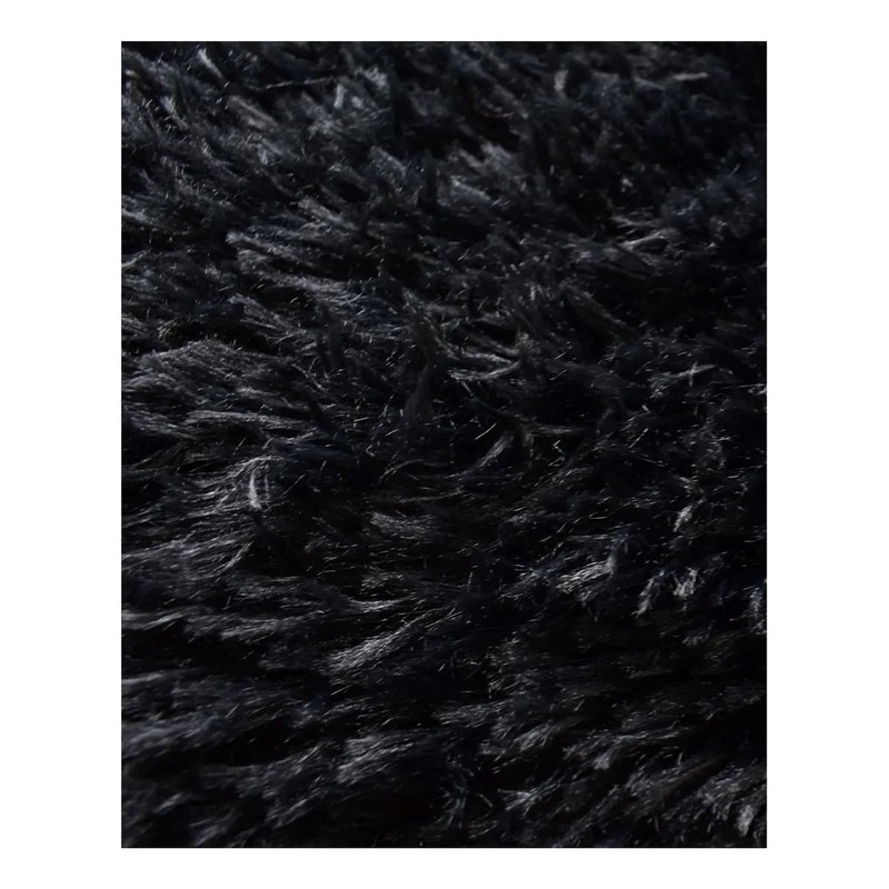 Alfombra De Salón Peluda Súper Suave De 160cm120cm Negro
