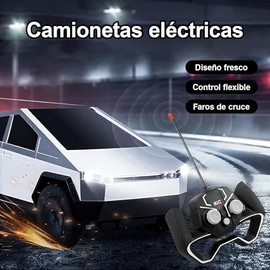 Camión De Juguete para Niños，Camioneta RC de Juguete con Luces — Control Remoto Incluido，Regalos de Navidad y Cumpleaños para Niños y Niñas