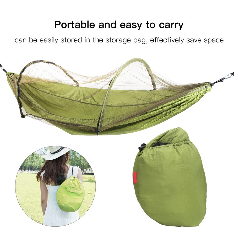 Single Person Super Light Automatic Quick Opening Removable Hammock with