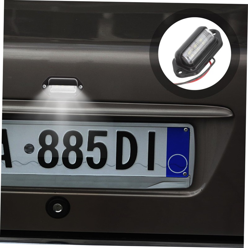 SUPVOX 4pcs 12v Led License Plate Light Tail Light for