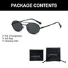 YAMEIZE Retro Metal Frame Pilot Round Sunglasses for Men and