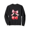 Cute Cherry Pink Bow Design Sweatshirt