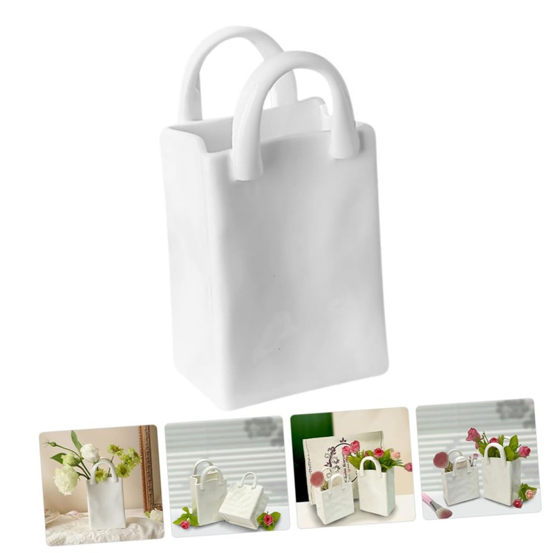 Levemolo Capacity Vase with Handles Versatile Organizer for Flowers Pens