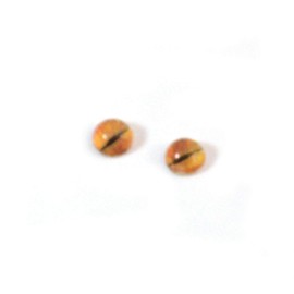 4mm Tiny Golden Dragon Glass Eyes Pair of Small Flatback Cabochons for Toy Sculpture Polymer Clay Art Doll or Jewelry Making