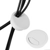 HO2NLE Desk Grommet White 2Pcs Desk Grommet 60mm(2.4 inch) Desk