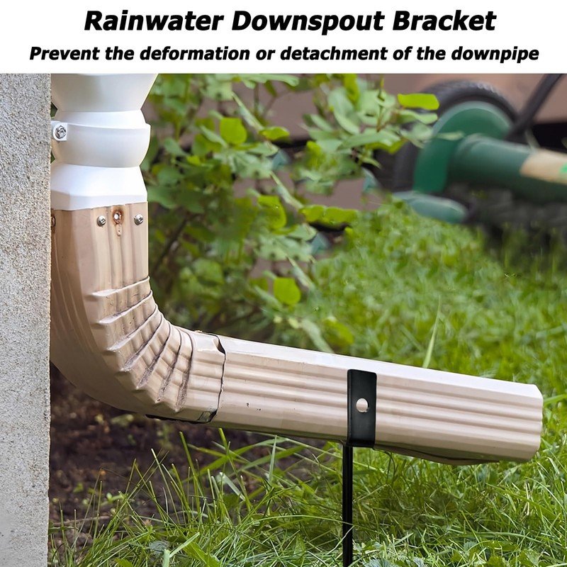 2 Pack Downspout Bracket,Heavy-Duty Downspout Extension Brackets with Steadiness Coating,Rust-Proof