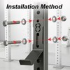 Universal Kettlebell Holder for Power Rack, Adjustable Slot Design Fits