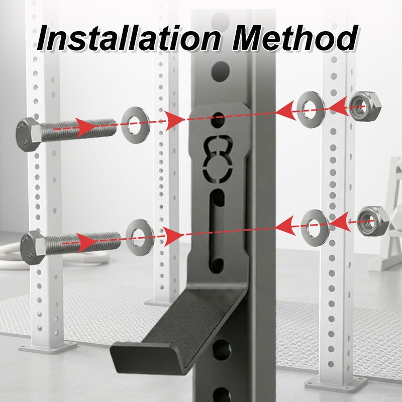 Universal Kettlebell Holder for Power Rack, Adjustable Slot Design Fits