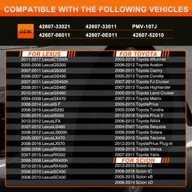 TPMS Sensor de monitoreo de presión de neumáticos apto para Toyota 4Runner Corolla Highlander Land Cruiser Tundra Tacoma FJ Cruiser, Lexus GS350 IS350 GX470 LFA LS460 LX470 315MHz 42607-33021 4 piezas