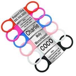 Slide On Pet ID Tag for Dog Collars Slide on Aluminium Pet Id Tag Dog ID Tag
