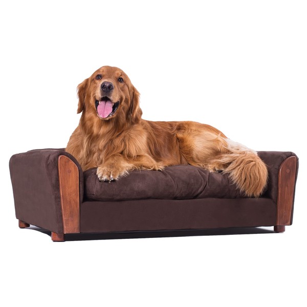 Moots VIP Microsuede Oak Pet Couch, Brown, Medium/Large