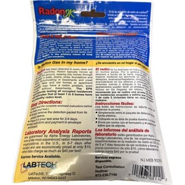 LABTECH 1 PIECE OF LABTECH RADON DETECTION KIT NEW IN PACKAGE