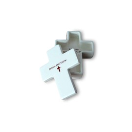 Baptism Gift, First Communion Gift or Confirmation Gift - Cross Keepsake Box