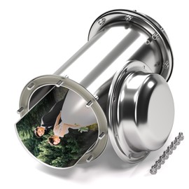 RXLIFE Time Capsule, 10.2in Waterproof Time Capsule Container, 304 Stainless Steel Underground Capsule Storage Container with Spanner Gloves for 1st Birthday Wedding Graduation Gift