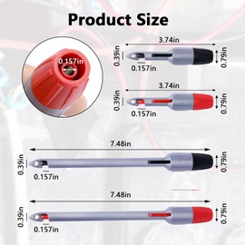 XLLForce Wire Piercing Probe, Insulation Piercing Clip Set, 2mm/4mm Push Banana Plug Multimeter Test Leads for Multimeter Voltage Testing Detect Automobile Electrical Circuit (2mm Plug- Short)
