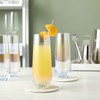 Sparkle and Bash Iridescent Stemless Champagne Flutes & Mimosa Glasses,