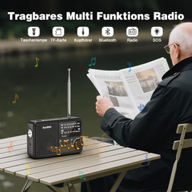 Kleine Radio, AM/FM/SW Tragbares Radios, Netz und Batteriebetriebenes Radio, Mini Radios mit 3,5 mm Kopfhörerbuchse, für Jogging, Spaziergänge im Park