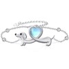 qielizhu Dachshund Gifts Dachshund Bracelet 925 Sterling Silver Dachshund Bracelet