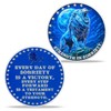 Imasoner Lion Sobriety Coin for AA Recovery – Strength in