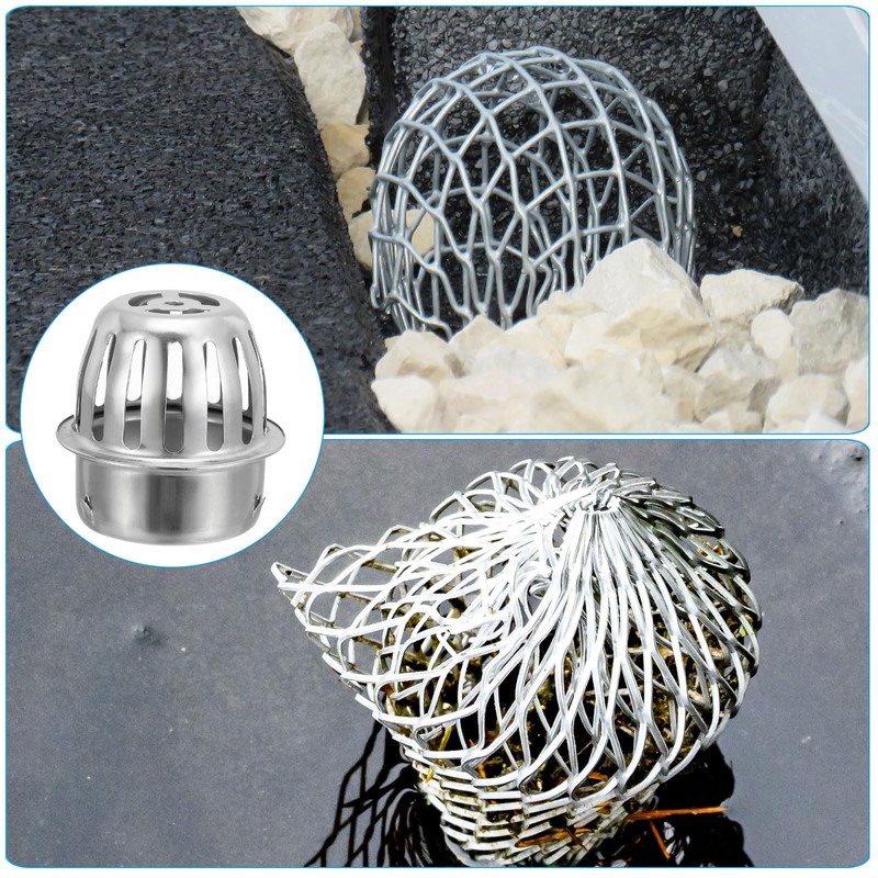 PATIKIL Dome Gutter Guard Filter 3 Inch, 3 Pack 304
