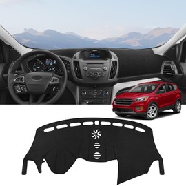 ZZEQYG Dash Cover for Ford Escape 2014 2015 2016 2017 2018 2019 Accessories Flannel Dashboard Cover Dash Mat Center Console Cover Sunshield Protector Pad