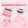 Exlliy Mechanical Switch Calculator,12 Digits,Large LCD Display,Purple Calculator Big Buttons,Cute