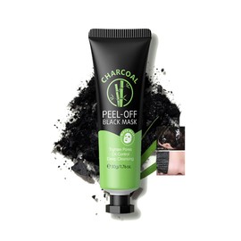 DLZZRS Charcoal Peel-Off Black Mask, Moisturizing & Soothing Facial Masks, Oil Control Gentle Exfoliation Clean & Tighten Pores Charcoal Black Mask, Strengthens Skin Barrier for Women Girls, 1.76oz