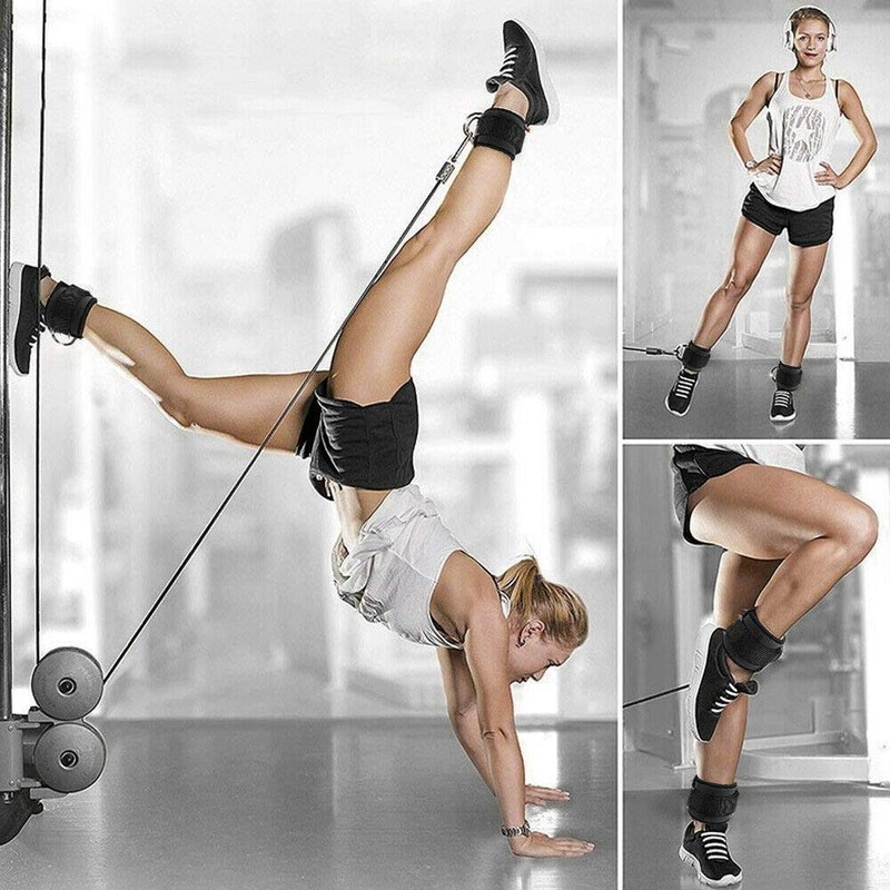 AOHO MOOON (Pair Ankle Strap for Cable Machine Attachments, Gym