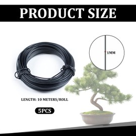 5 Rolls 10m Craft Wire Black Metal Wire Jewelry Wire Craft Wire 1mm Fine Wire for Crafts Black Craft Wire Modelling Wire Wire Bending Wire