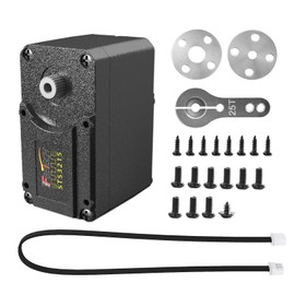 30KG High Torque Serial Bus Servo Motor with Metal Gear, 360° Rotation, Programmable for Robot Arm, Biped Robot, RC Car, DIY Robotics Projects, TTL/UART Control