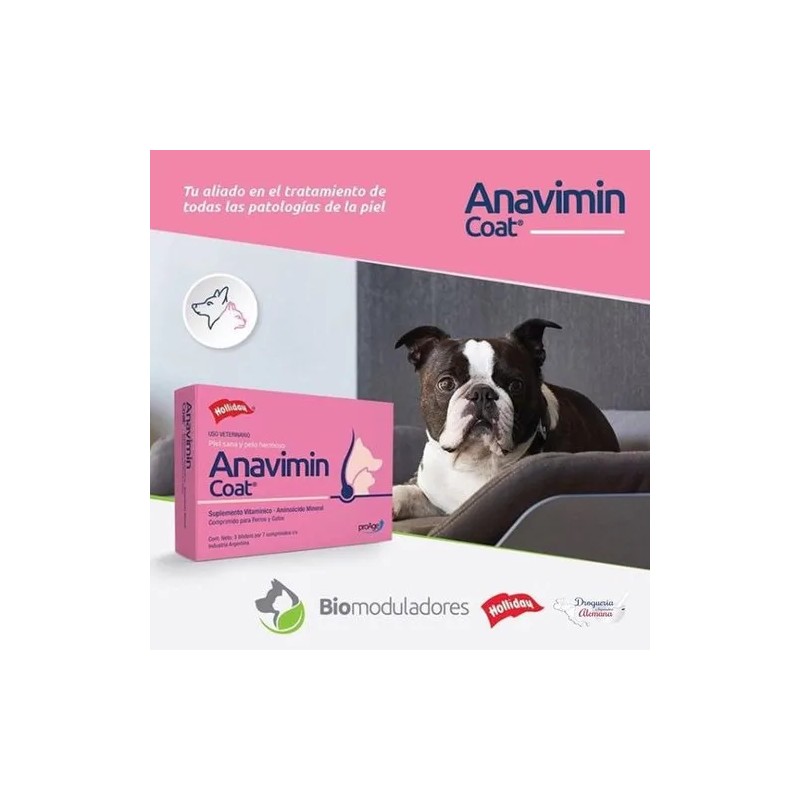 Holliday Anavimin Coat 21 Tabs. Piel Sana Y Pelo Hermoso