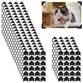 360 pcs Photo Corners Self Adhesive for Scrapbooking Acid-Free Picture Corners Vintage Scrapbook Supplies for Memory Books and Photo Albums (Black)