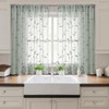 HOMEIDEAS Sage Green Sheer Curtains 52 x 54 Inch Length