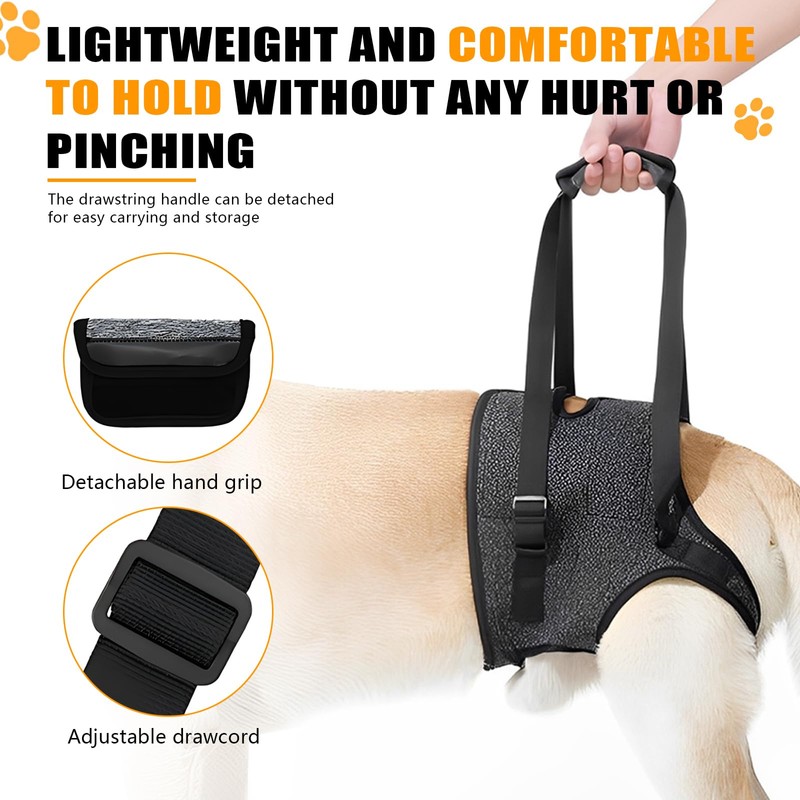 GMHLLES Dog Lifting Harness Leg Support, Adjustable Dog Leg Support,