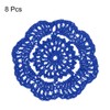 uxcell Crochet Doilies, 8Pcs 4" Cotton Woven Fabric Coasters, Lace