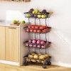 Fruit Basket Kitchen Pantry Organizers and Storage - 4 Tier