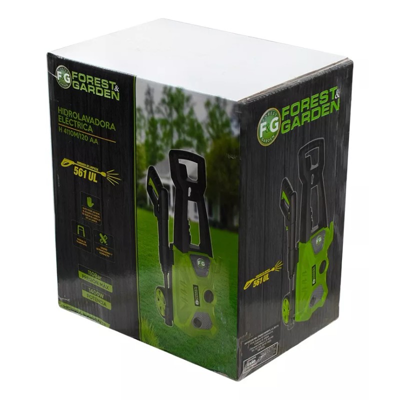 Forest & Garden Hidrolavadora Eléctrica 1400 W, 5.1 L/min 120v