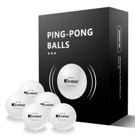 KEVENZ 12 Pack Premium Ping Pong Balls, 3 Star Advanced Table Tennis Balls, Bulk Outdoor and Indoor Ping-Pong Ball for Training, Competition and More, White