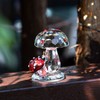 H&D HYALINE & DORA Crystal Ladybug on Mushroom Figurine Statues