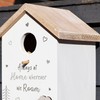 Wooden Caravan Bird House White Garden Nesting Box Wall Mounted