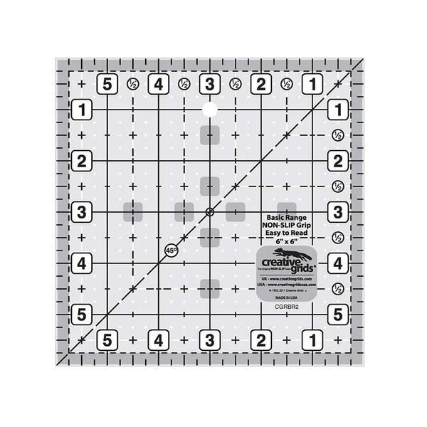 Creative Grids Basic Range 6in Square Quilt Ruler - CGRBR2
