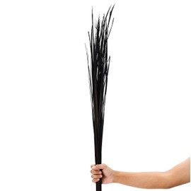Leewadee Dried Coloured Palm Leaf Bunch for Floor vases Decorative Grass twig Bunch, 47 inches, Dried Natural-Grass, Black