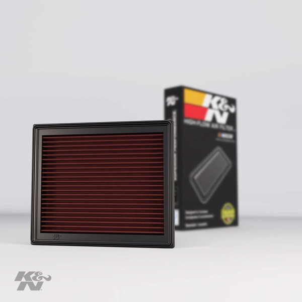 K&N Engine Air Filter: High Performance, Premium, Washable, Replacement Filter: