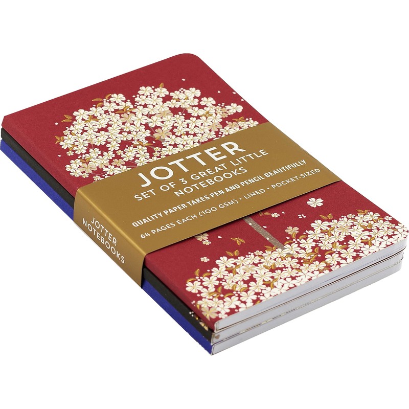 Falling Blossoms Jotter Notebooks (Set of 3)