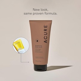 Acure | Exfoliante Corporal 100% vegano | Para una apariencia más brillante | sal marina y niacinamida (vitamina B3) | Ilumina y rejuvenece | Todos lo