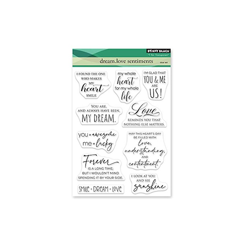 Penny Black Clear Stamps-Dream.Love Sentiments